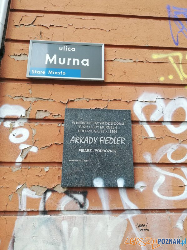 Murna, tablica pamiątkowa Arkadego Fiedlera Foto: Tomasz Dworek